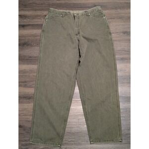 Lee Riveted Carpenter Pants Womens Size 18 Olive Green Relaxed Utility Workwear
